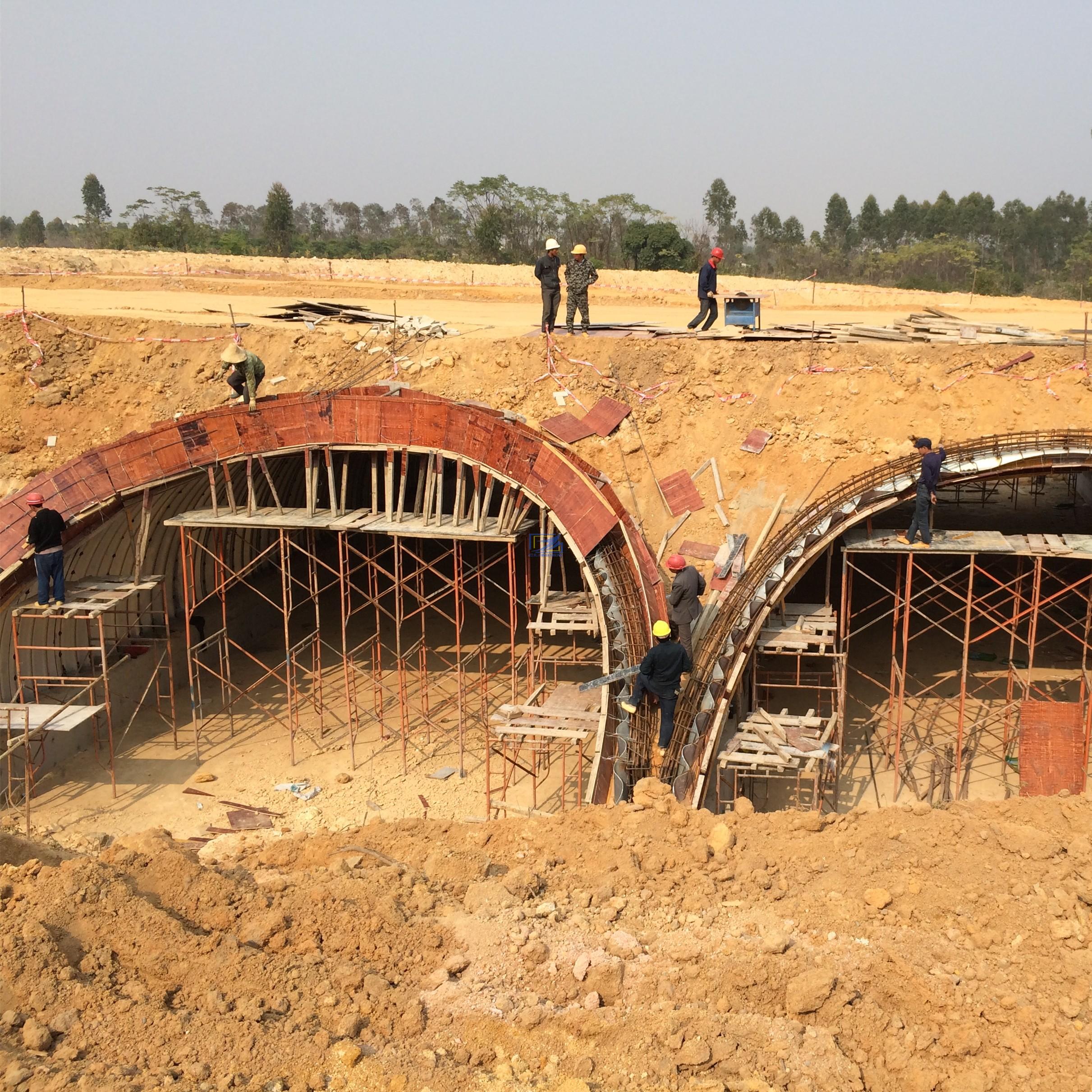 corrugated steel pipe arch as the under pass